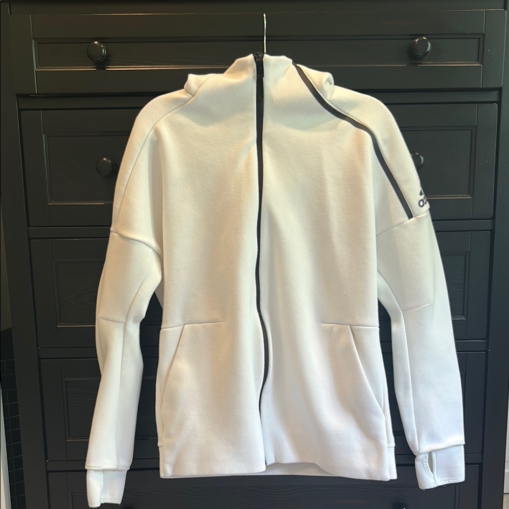 adidas White and Black Hoodie
